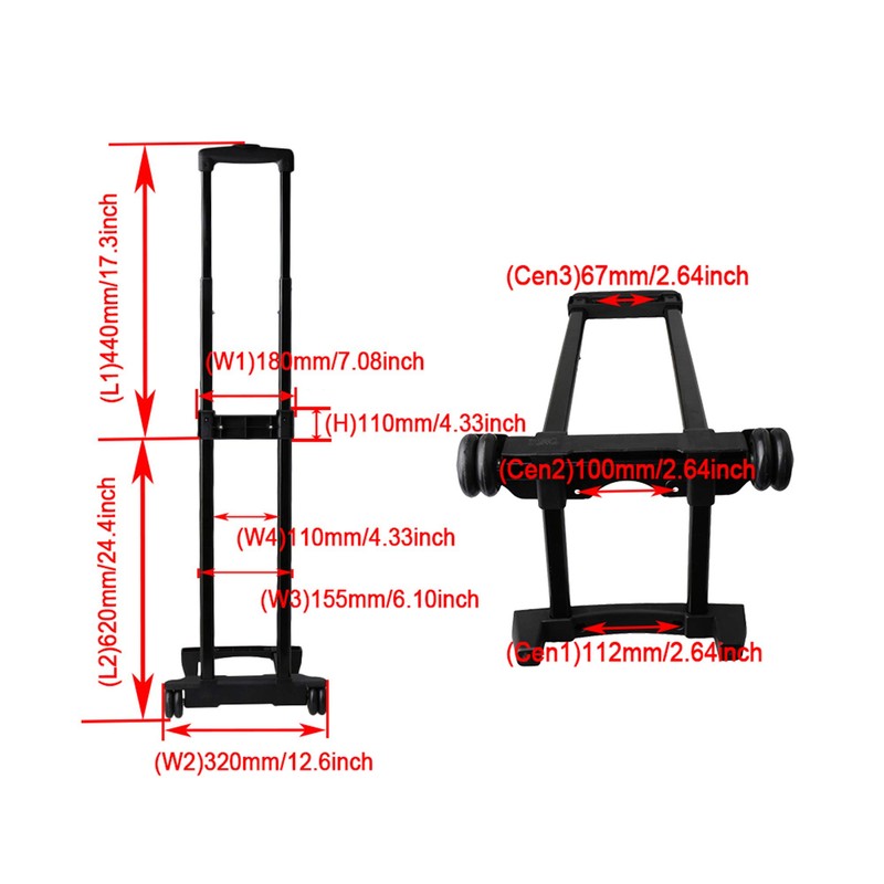20 inch Hand Luggage R018# Trolley Telescopic Handle with Wheels
