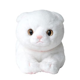 Sun Lemon P-8332 Knee Cat Scottish Fold Plush Animal, White, 6.5 x 4.6 x 14.6 inches (16.4 x 11.7 x 37 cm)