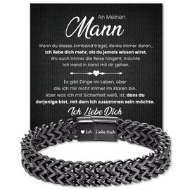 SOFIA FERRER Men's bracelet, gift brother, partner bracelets, Father's Day gift for dad, for my son, dad gifts, love gifts, Father's Day, birthday gift, Stainless Steel, No Gemstone