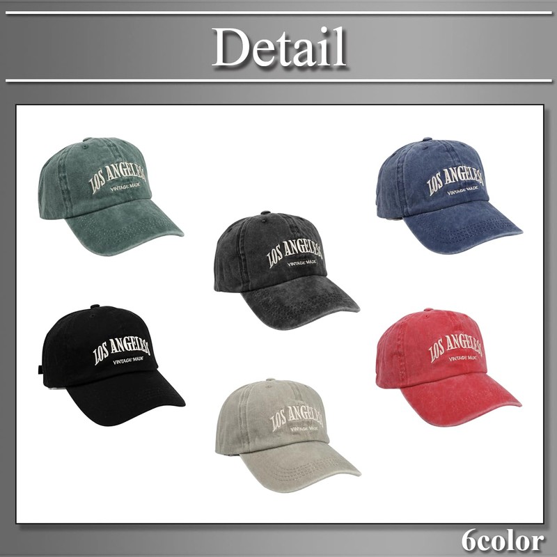 Buzz Selection CAP380 Denim Embroidered Cap, Brim, Stylish, BB Cap,