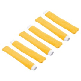 PATIKIL Cotton Feeling Badminton Towel Grip, 6 Pack Nylon Tennis Racket Overgrip Racquet Grip Hand Glue Anti-Skid Sweatband for Golf Bike Handle, Yellow