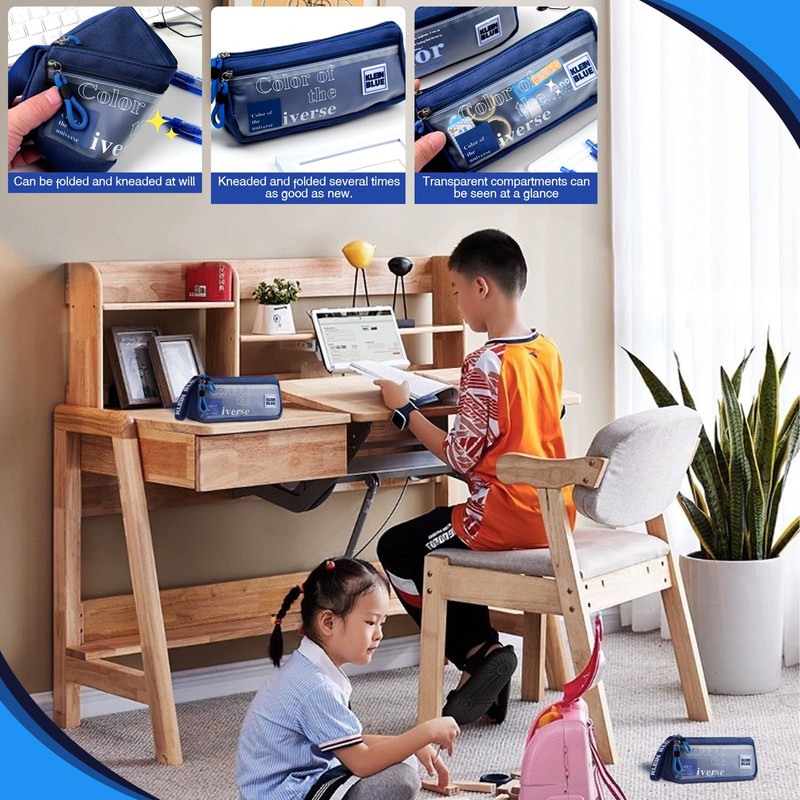 Large Capacity Pencil Case for School - Oxford Fabric Organizer