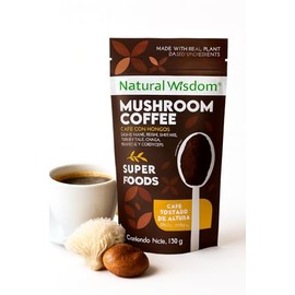 NW Mushroom Coffee Soluble 120gr, Café con Hongos Adaptogenos | 100% Natural | Reishi, Melena de Leon Cordyceps Maitake Chaga Shitake, Turkey Tail