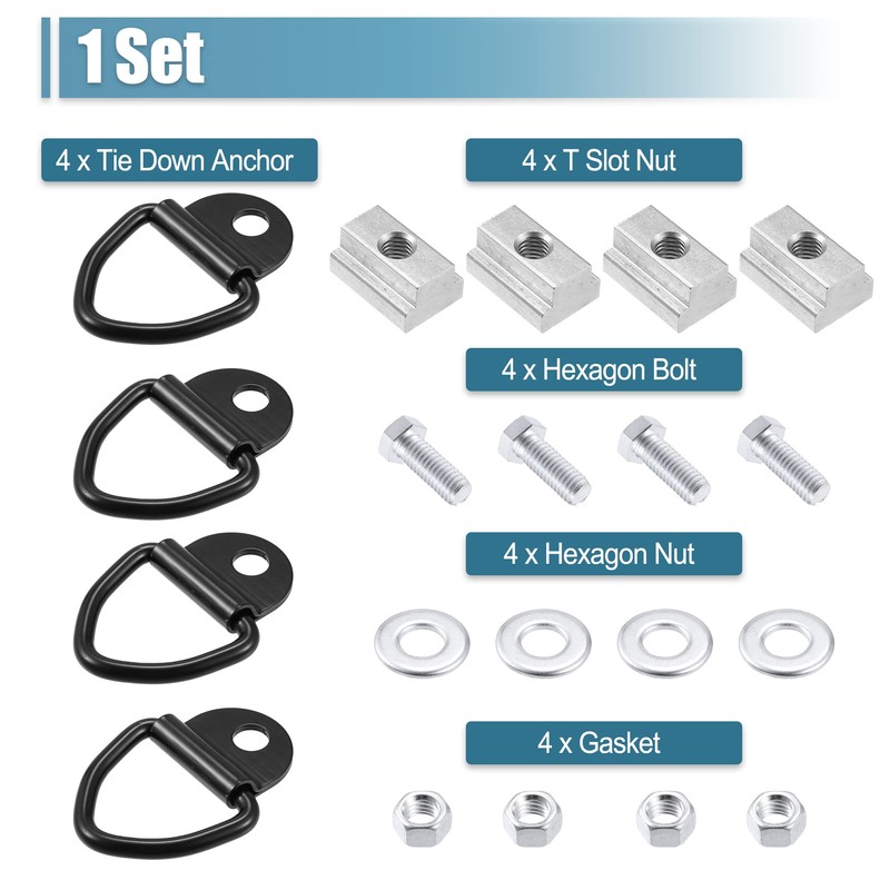 X AUTOHAUX 4 Sets T Slot Nuts Fits Screws with