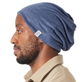 CHARM Casualbox - Gorro de verano, 100% lino, para la cabeza, fabricado en Japón, Marino, Talla única