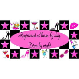 CafePress Nurse Diva 30"x60" Absorbent Cotton Back, Soft Beach, Pool Towel