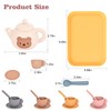 YOFOTHS Kids Silicone Tea Party Set, Pretend Play Tea Set