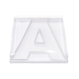 WENPACK 12" Fillable Cardboard Letter Box Clear Lid Candy Charcuterie Grazing Packaging (A)