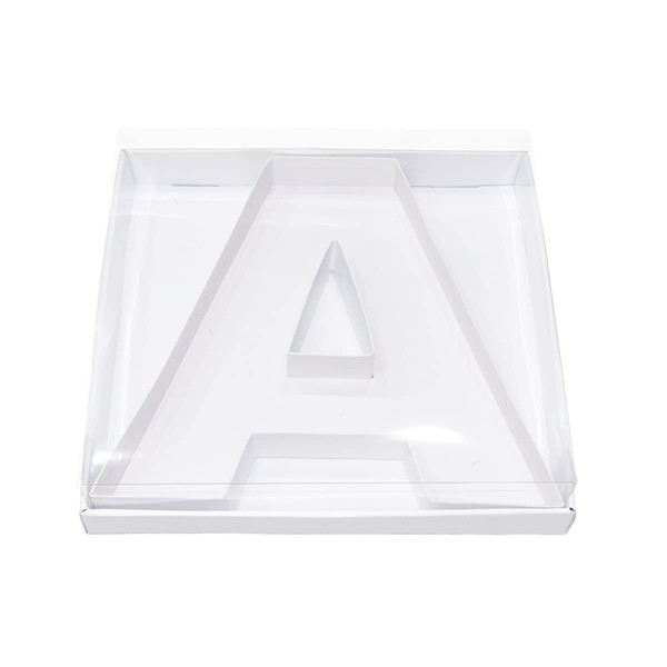WENPACK 12" Fillable Cardboard Letter Box Clear Lid Candy Charcuterie