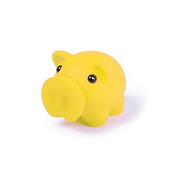 Soft Body Rubber Piggy Bank in Vibrant Colours, Original Small Money Box for Kids with Lid, Lightweight and Durable, Yellow