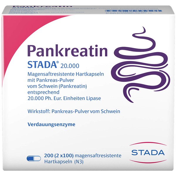 Pankreatin STADA 20.000, magensaftresistente Hartkapseln, 200 St HKM