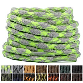 Stepace 2 Pairs (4 pieces) Round Shoelaces Circular Shoelaces Wave-shaped Round Shoelaces for Business Shoes Leather Shoes Shoelaces for Sneakers Hiking Shoes Shoelaces Length 100~180cm 15 Colors