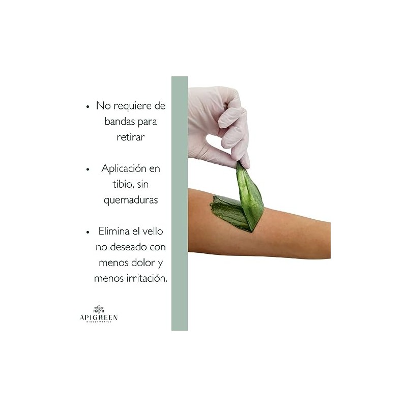 Cera Española para depilar Apigreen 250GRS - Aroma Fresa |Piel
