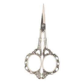 Vintage European Scissors Stainless Steel for Cross Stitch Cut Embroidery Sewing Handcraft Craft Art Work DIY Tool Silver