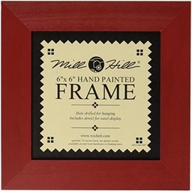 Mill Hill Wooden Frame, Holiday Red, 6 x 6