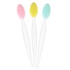 3 Pcs Facial Cleansing Brush,Lip Scrub Brush,Silicone Face Mask Brush