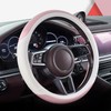OURTIME Premium Microfiber Leather Car Steering Wheel Cover, Non-Slip,Soft, Breathable,Comfortable,Universal