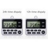 4 Channels Digital Kitchen Timer Clock with Large LCD Display,