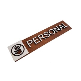 Toilet Sign Real Wood Elegant Pictograms Toilet Signs Door Sign Women Men (Personal)