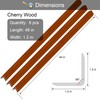 6 Pcs 49" Wall Corner Protector Trim, Walnut Wood Grain