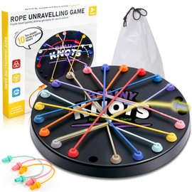 Brainy Knots Rope Untangling Game, Twisted Rope Puzzle Game, Strategy Board Family Game for Kids & Adults, Portable for Parties & Travel for Parent-Child Interaction, Gifts for All Ages