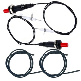 MENSI Piezo igniter with Spark Ignition Eelectrode Assembly Kits 39.5" Wire for DIY Propane Grill, Fire Pit, Heater Set Up, 2PCS