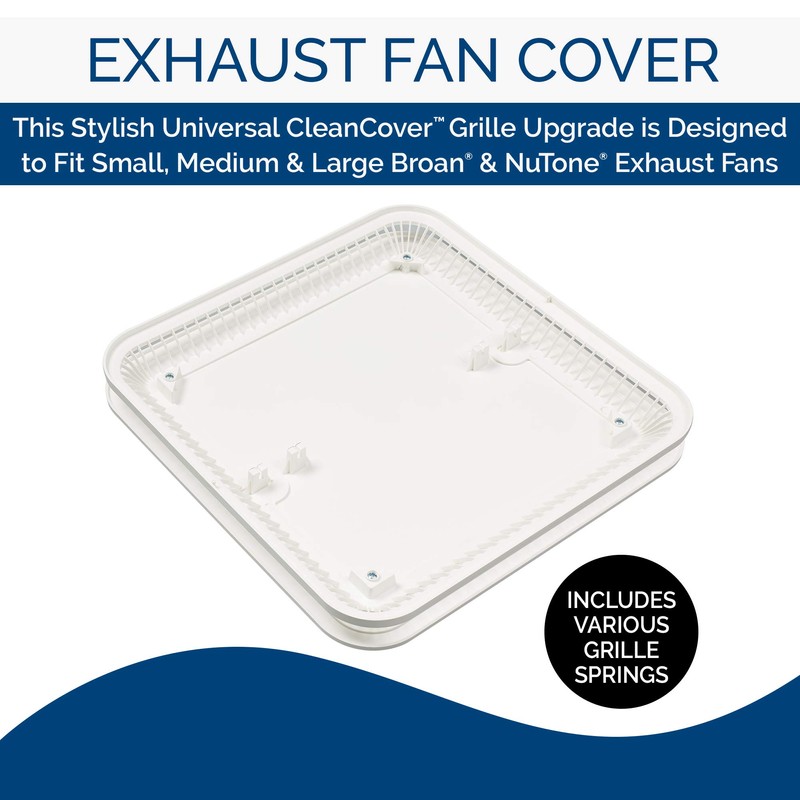 Broan-NuTone FG701S Universal CleanCover Bathroom Exhaust Upgrade Grille Cover, White