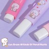 Pack of 4 Cat Paw Erasers, Sliding Retractable Eraser, Cat