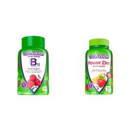 Vitafusion Vitafusion Vitamin B12 140 Count and Power Zinc 90 Count Gummy Vitamin Bundles for Energy Metabolism and Immune Support