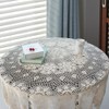 USTIDE Soft Cotton Handmade Crochet Tablecloth White Floral Lace Tablecloth