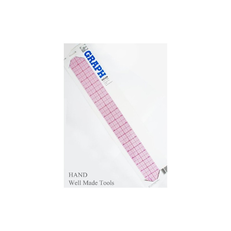 HAND Graph Ruler B-85, 18” – 0 Centre Scale