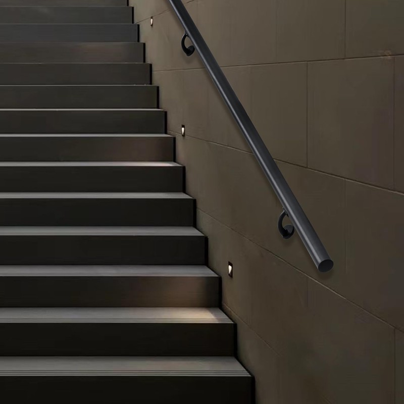 6 FT Modern Aluminum Handrail Set, handrails for indoor stairs,deck,slope,