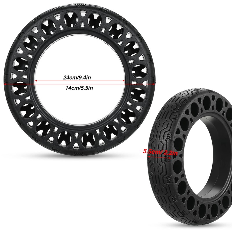 Domary 60/70-6.5 Scooter Eléctrico Neumático Sólido Goma Panal Neumático Antideslizante
