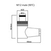 M12 Connector 5-Pin A Coded 90 Degree Circular Connector 5