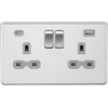 13A 2G SP Switched Socket with Dual USB A+C (5V