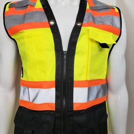 FX Safety Black Series Class 2 High Visibility Safety Vest | Meets ANSI/ISEA Standards - Color: YELLOW , SIZE: MEDIUM