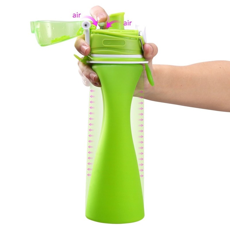 Valourgo Collapsible Water Bottle, Silicone Foldable with Leak Proof Valve