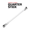 EZRED 4S12L 12-inch Chrome Quarter Stick With Locking Flex Heads,