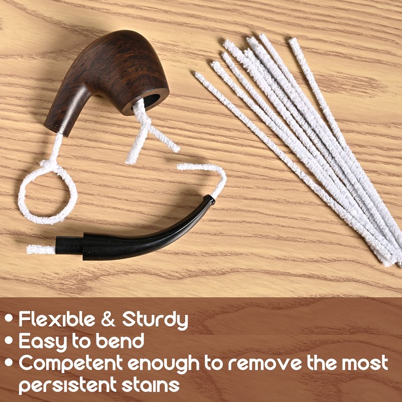 50 Pack White Pipe Cleaners Flexible Strong Suitable for Smoking