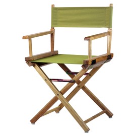 Casual Home 18" Director's Chair Natural Frame with Olive Canvas
