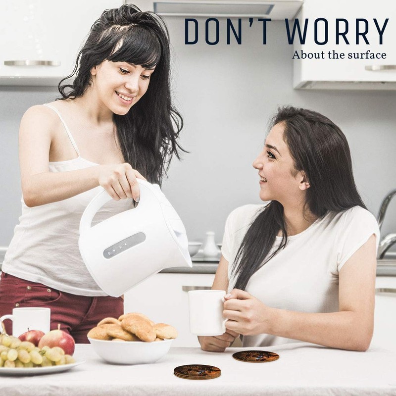 4 Set - Steampunk Magician Magic - Coasters Kitchen Drinks