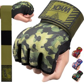 WYOX Gel Boxing Hand Wraps Inner Gloves for Men & Women, 80cm Quick Wrist Straps, Padded Knuckle Protection for Muay Thai Kickboxing, Hand Wraps for Boxing & Martial Arts (Vivid Forest, S/M)