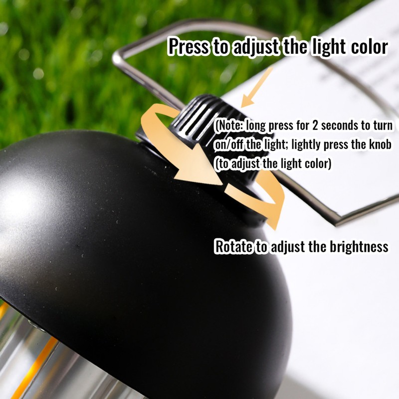 2000mAh LED Camping Lantern Retro Rechargeable Camping Lights Portable Tent