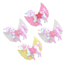 OATIPHO 4pcs Hair Clips Cute Glitter Hair Ornaments for Boys and Girls Stylish Star and Bow Designs for Girls and Toddlers for Outfits