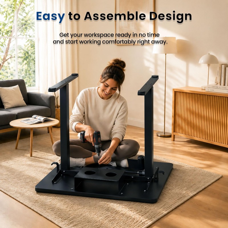 ExaDesk 35" x 20" Electric Standing Desk, Compact Height Adjustable