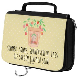 Mr. & Mrs. Panda Summer Joy Toiletry Bag, Gift, Sunshine, Organiser, Cosmetic Bag, Buzzing Bees, Soul Dangling, Cosmetic Bag, yellow, Hand Drawn