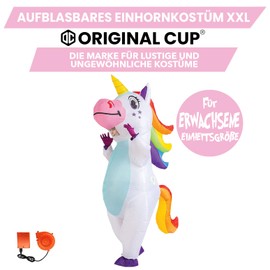 AirSuit® Inflatable Costume XXL Unicorn | Unusual Inflatable Costume | Premium Quality | Adult Size | Polyester | Comfortable to Wear | Includes Inflation System | OriginalCup®
