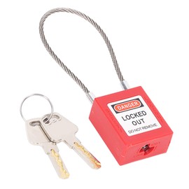 Lockout Tagout Locks, Lock Out Tagout Padlocks, Safety Padlock with 2 Keys Stainless Steel for Device Locking and Energy Insulation