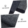 LIFKOME 1pc Men Wool Knitted Scarf Warm Plaid Neckwear for