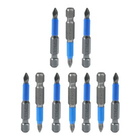 Hitefu 10PCS Magnetic Screwdriver Bit Set PH1#1 Anti Slip Phillips Cross Slot - 1/4 Inch Hex Shank Cross Head Electric Screwdriver Bits Set for Impact Driver Power Screwdriver Drill (PH1, 50mm)